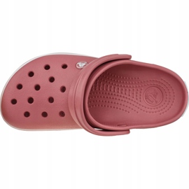 Crocs Crocband 11016-6PH scarpe bianca rosa 2