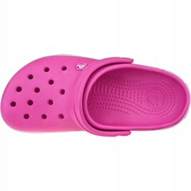 Crocs Crocband 11016-6QR scarpe bianca rosa 2