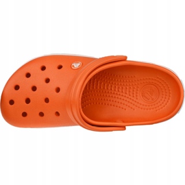 Crocs Crocband 11016-846 scarpe bianca arancia 2