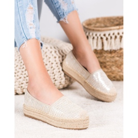 SHELOVET Espadrillas intrecciate sulla piattaforma grigio 2