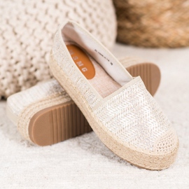 SHELOVET Espadrillas intrecciate sulla piattaforma grigio 1