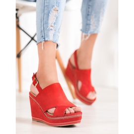 Best Shoes Sandali rossi alla moda rosso 1