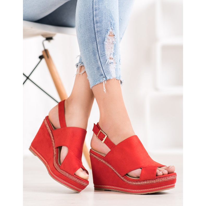 Best Shoes Sandali rossi alla moda rosso 2