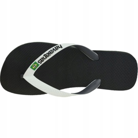 Havaianas Brasil Mix 4123206-0133 infradito bianco nero 2