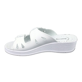 Flip in pelle femminile infradito a spicchi bianchi bianco 1