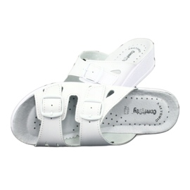 Flip in pelle femminile infradito a spicchi bianchi bianco 4