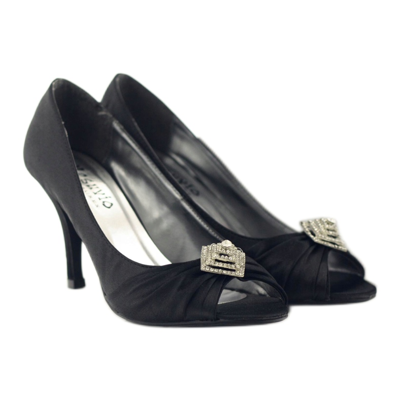 Décolleté con decoro argento McArthur 05-bk nero 5
