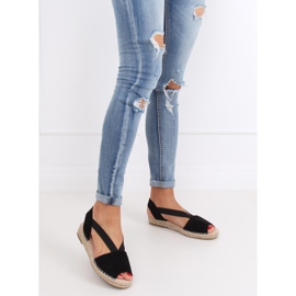 Espadrillas da donna nere 0M815 Black nero 2