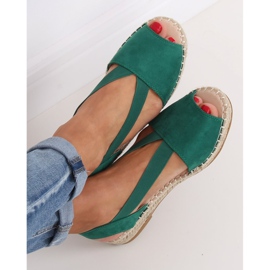 Espadrillas verdi da donna 0M815 Green verde 2