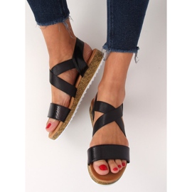 Sandali neri da donna AM042 Black nero 2