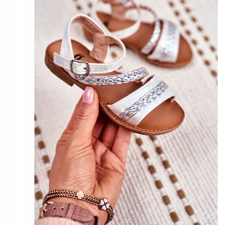 FRROCK Sandali Kremo argento per bambini grigio 1