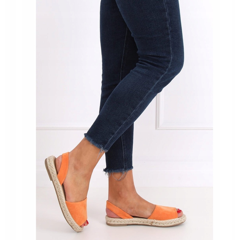 Espadrillas bianche arancioni 99-26A Arancione arancia 2