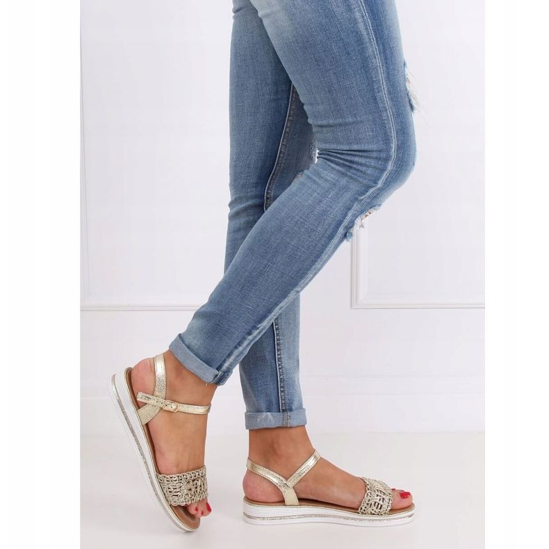 Sandali da donna oro 35-197 Oro d'oro 1