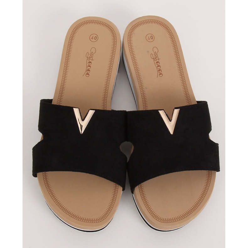 Pantofole nere da donna nere G-5035 Black nero 2