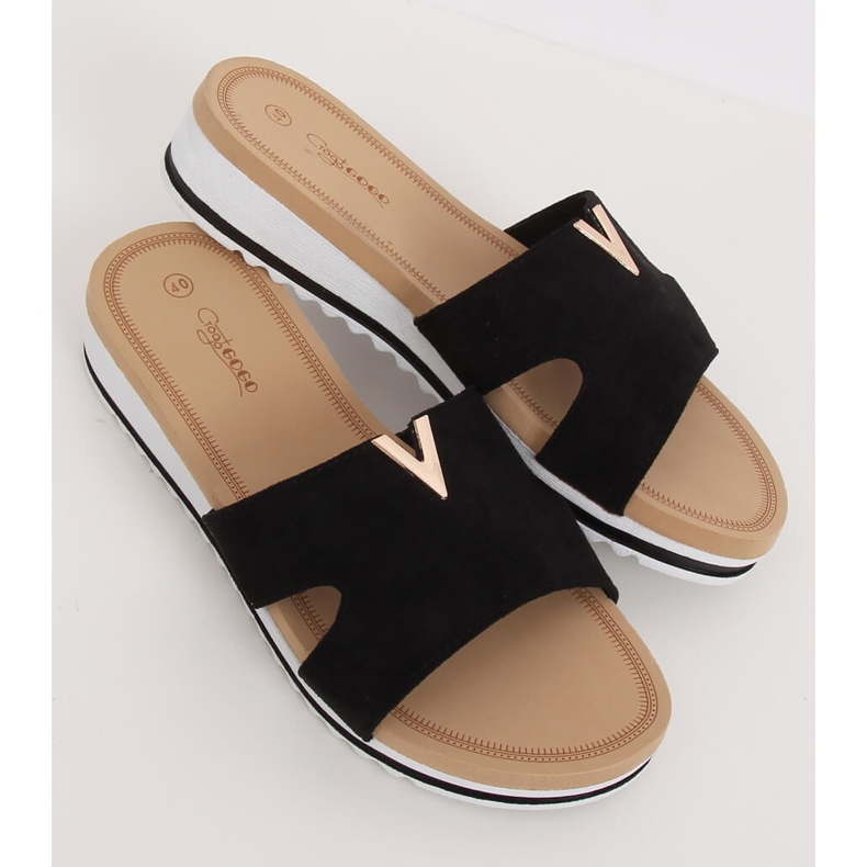 Pantofole nere da donna nere G-5035 Black nero 1