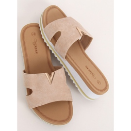 Pantofole da donna beige G-5035 Beige 2