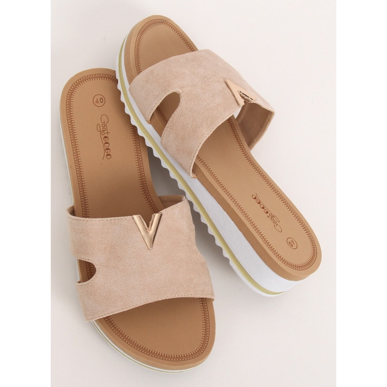 Pantofole da donna beige G-5035 Beige 2