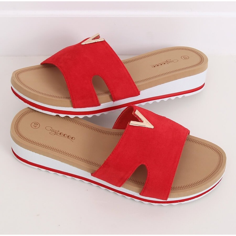 Red Pantofole rosse da donna G-5035 Red rosso 2