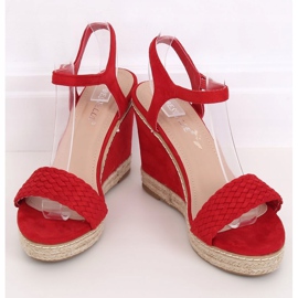 Espadrillas su zeppe rosse 100-937SC-1 Rosse rosso 1