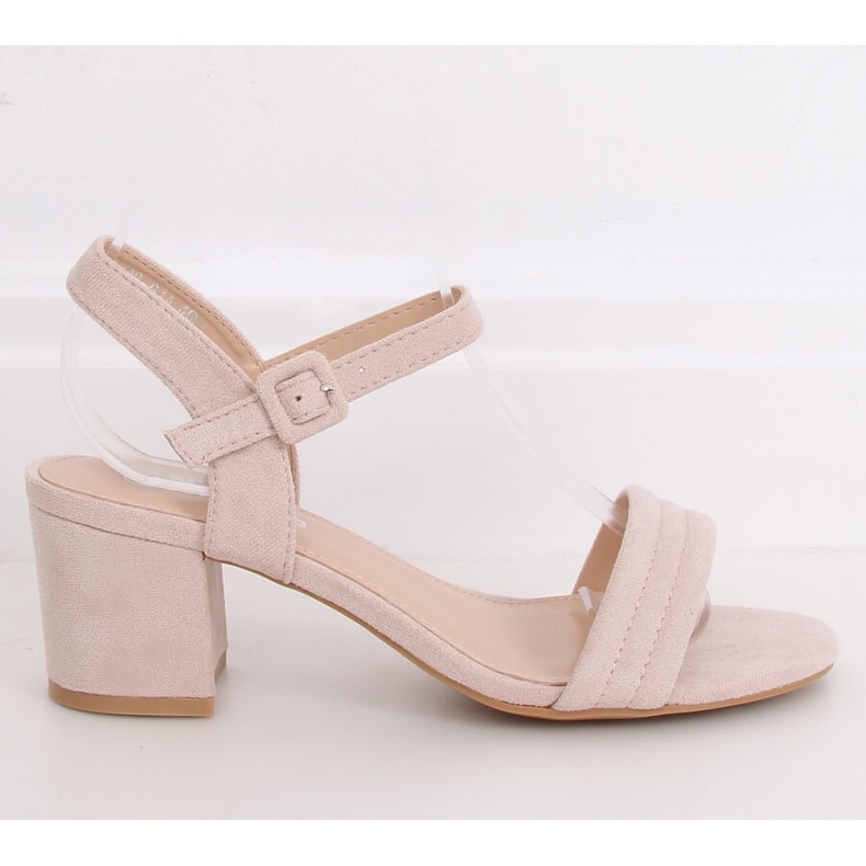 Sandali beige con tacco alto 99-61A Beige 2