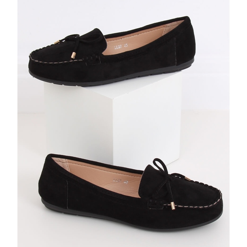 Nero Mocassini neri da donna LL97 Black 1