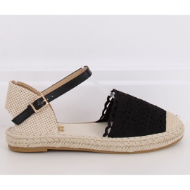 Espadrillas nere in pizzo L-1067 Black nero 2