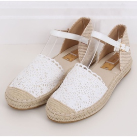 Espadrillas in pizzo bianco L-1067 Bianco 1
