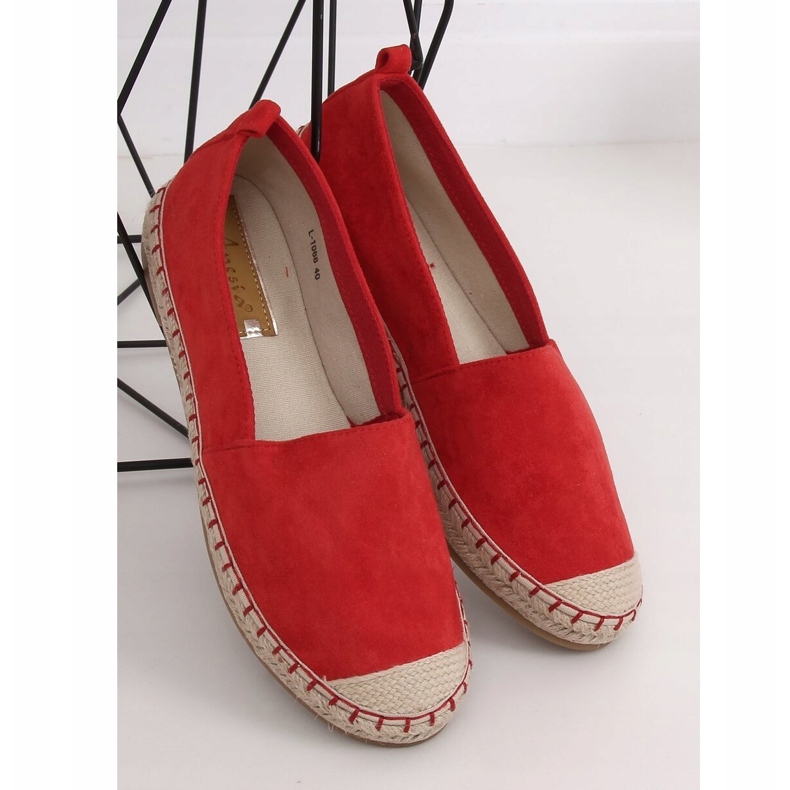 Espadrillas rosse da donna L-1068 Red rosso 1