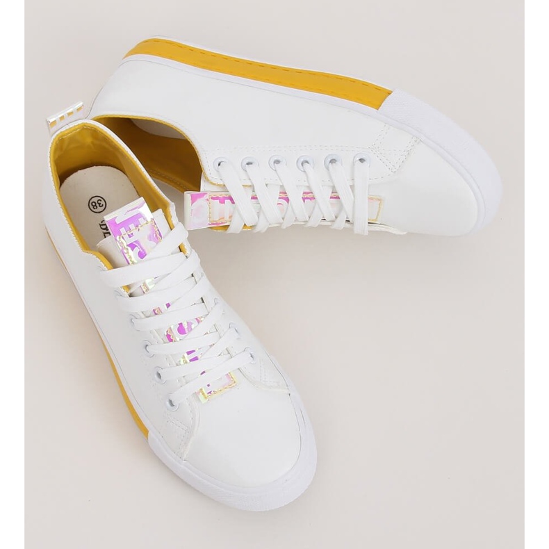 Sneakers da donna bianche CC-17 Yellow bianca giallo 1