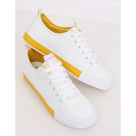 Sneakers da donna bianche CC-17 Yellow bianco giallo 2