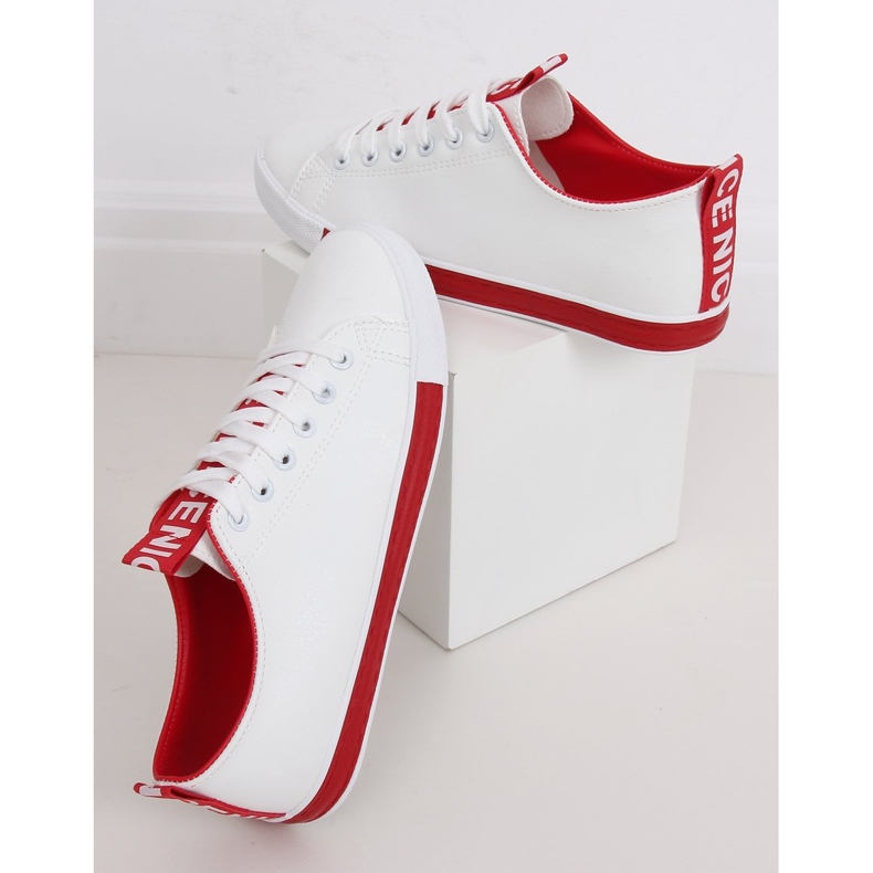Sneakers da donna bianche CC-17 Red bianca rosso 1
