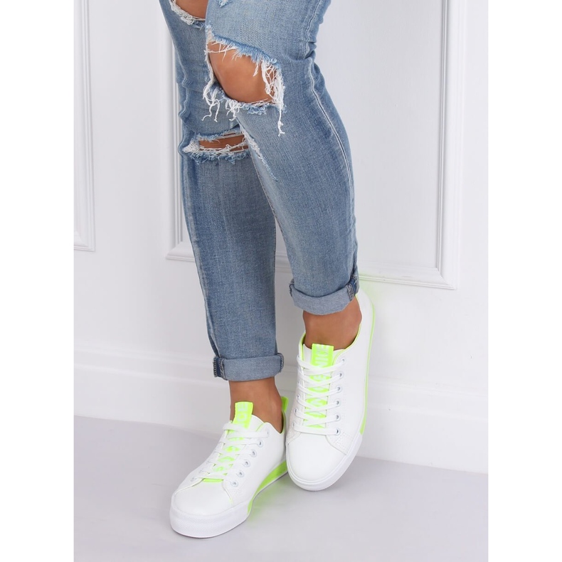 Sneakers da donna bianche CC-17 Green bianco verde 2