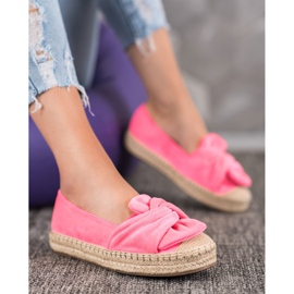 Seastar Espadrillas in pelle scamosciata sulla piattaforma rosa 1