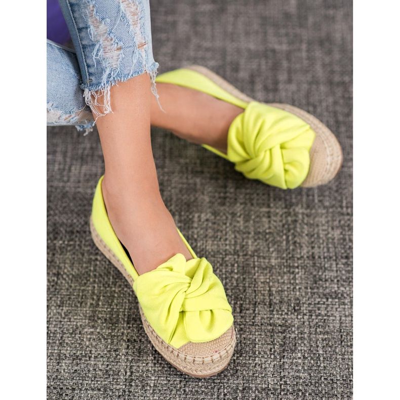 Seastar Espadrillas in pelle scamosciata sulla piattaforma giallo 1