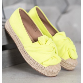 Seastar Espadrillas in pelle scamosciata sulla piattaforma giallo 2