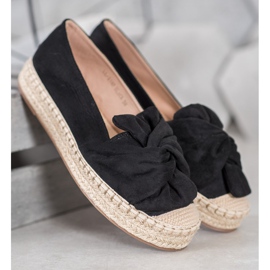 Seastar Espadrillas in pelle scamosciata sulla piattaforma nero 2