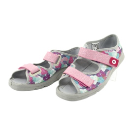 Scarpe per bambini Befado 969X149 rosa grigio multicolore 3