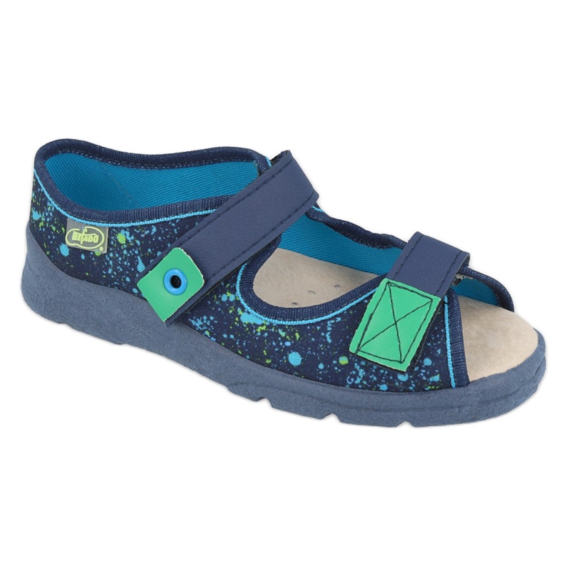 Scarpe per bambini Befado 869Y142 blu navy multicolore verde 1