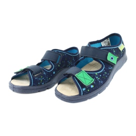 Scarpe per bambini Befado 869Y142 blu navy multicolore verde 3