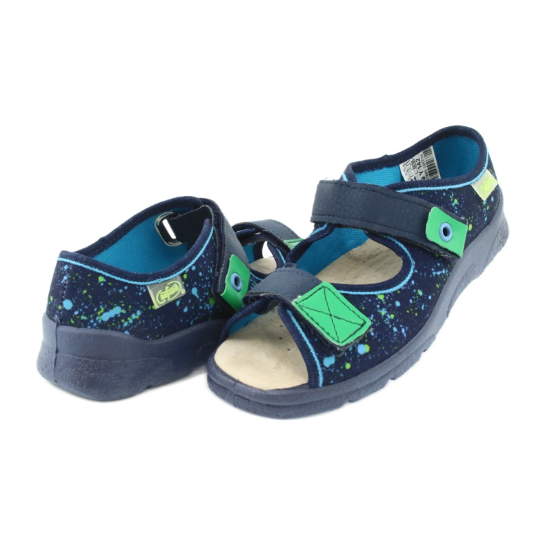 Scarpe per bambini Befado 869Y142 blu navy multicolore verde 4