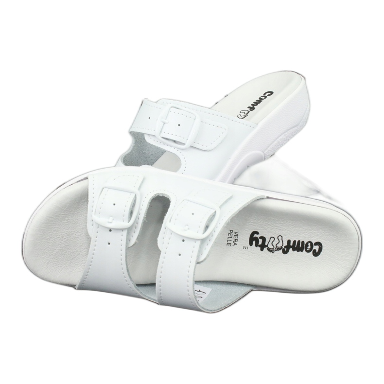 Pantofole profilattiche bianche Comfooty Carolina bianca 4