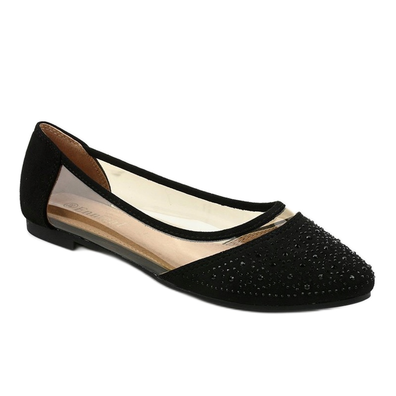Ballerine nere trasparenti B06-1 nero 1