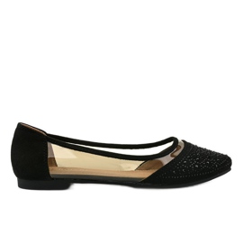 Ballerine nere trasparenti B06-1 nero 2