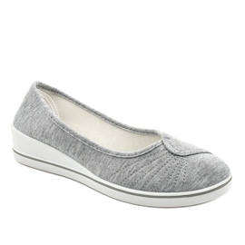 Sneakers grigie, zeppa HC-03 grigio 1