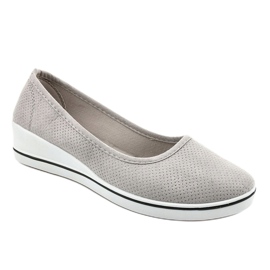 Sneakers grigie sulla zeppa HC-0307 grigio 1