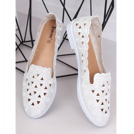 Ballerine traforate bianche JX79P White bianco 1