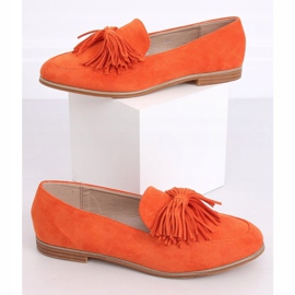 Mocassini da donna arancioni con frange T357P Arancione arancia 1