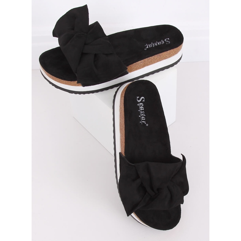 Pantofole nere da donna nere SS116P Black nero 1