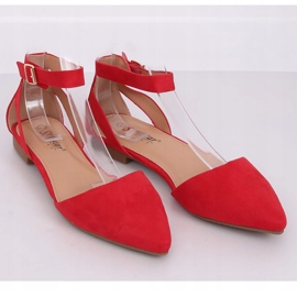 Ballerine con chiusura rosse CL73P Rosse rosso 2