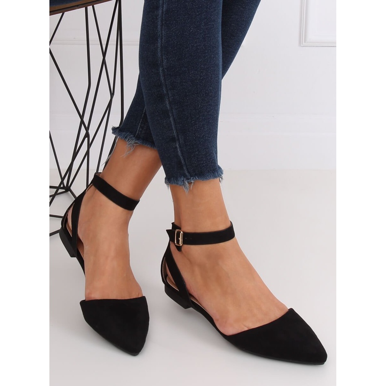 Nero CL73P Ballerine nere con chiusura 1